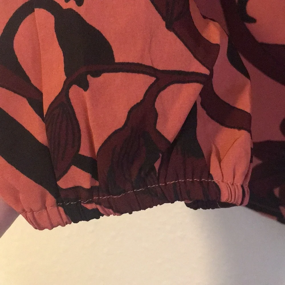 SOLD Abercrombie & Fitch Cold Shoulder Floral Long Sleeve Top Pink Sz XS - Picture 3 of 11